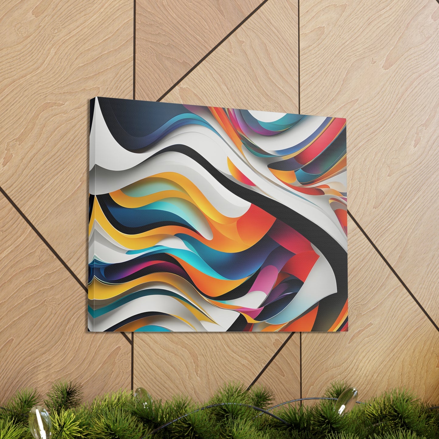 Serene Waves: Abstract Wall Décor