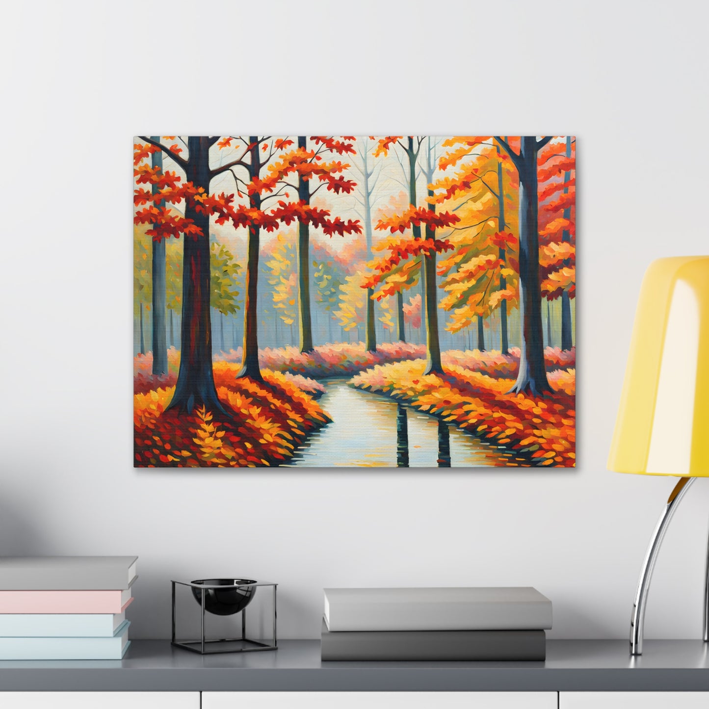 Ethereal Leaves: Classic Oil Painting Wall Décor