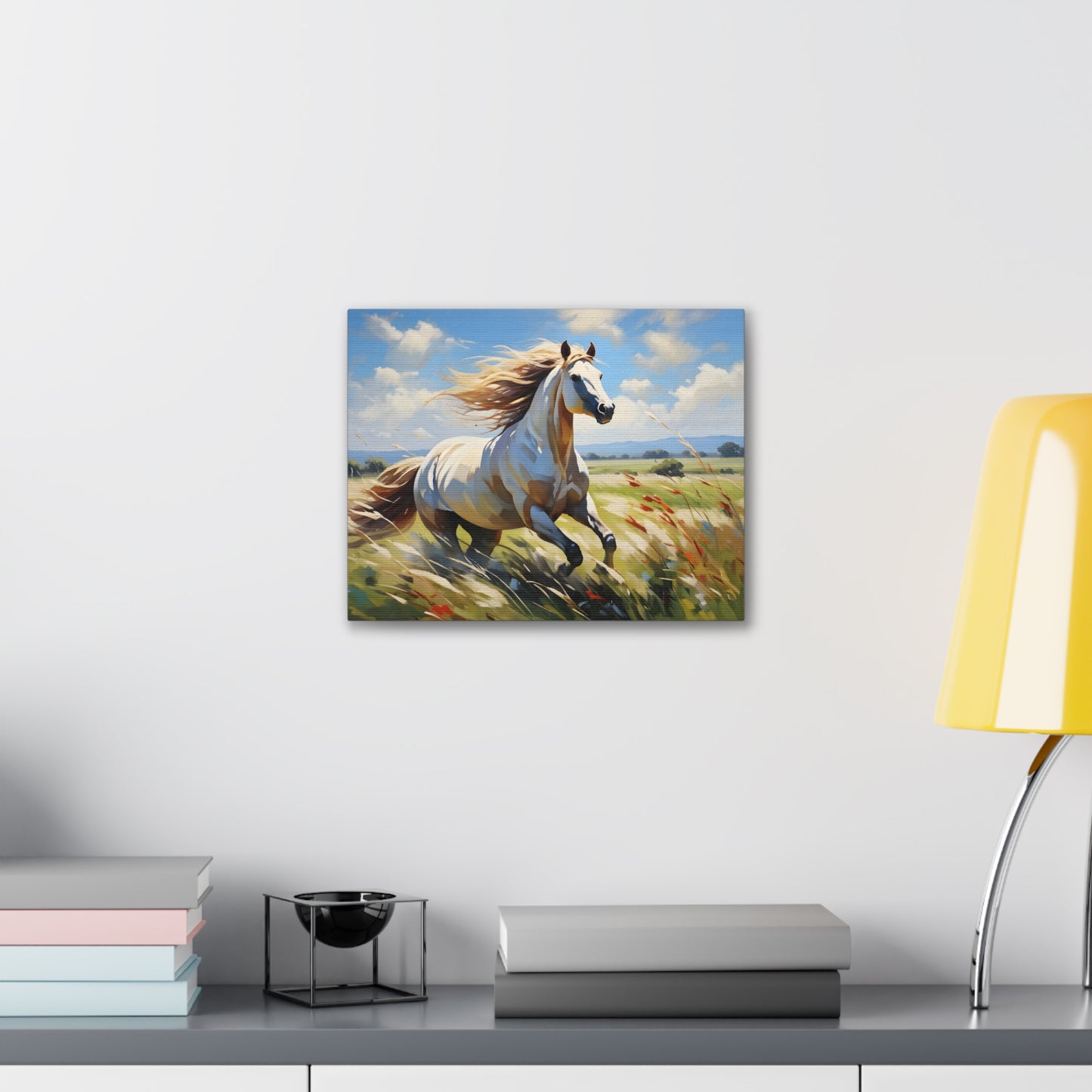 Misty Meadow: Classic Oil Painting Wall Décor