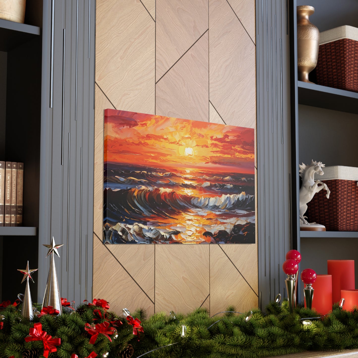 Radiant Shores: Classic Oil Painting Wall Décor