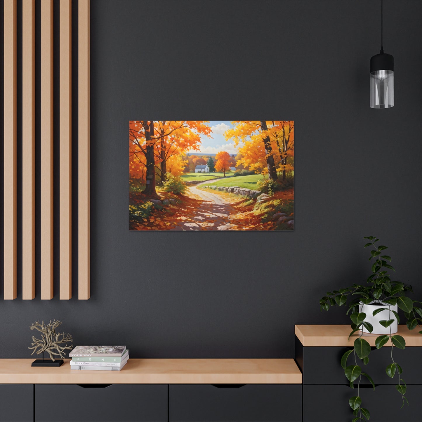 Autumn Serenity: Classic Oil Painting Wall Décor