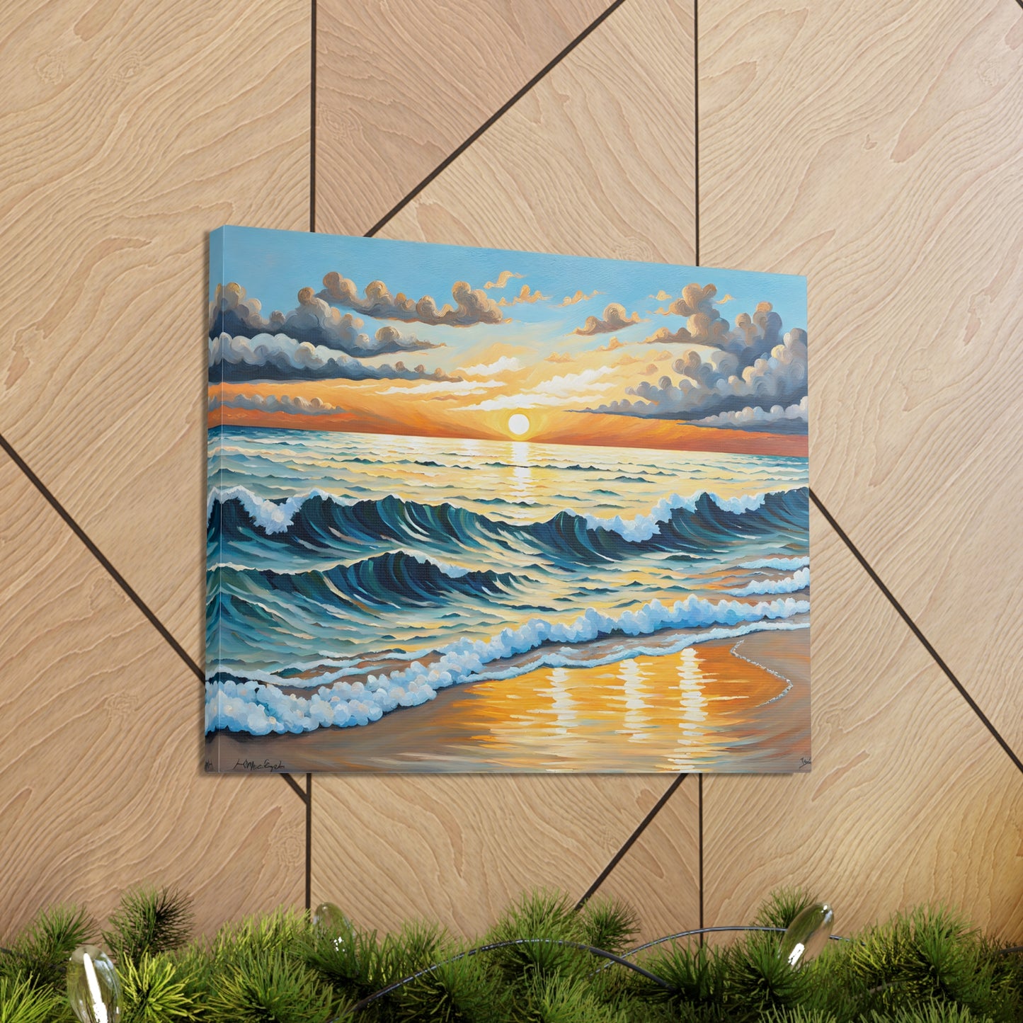 Sapphire Bay: Classic Oil Painting Wall Décor