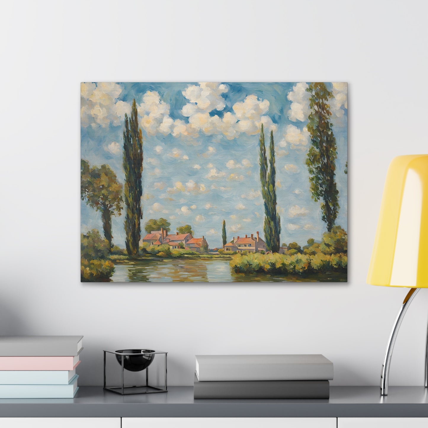 Classic Village View: Classic Oil Painting Wall Décor