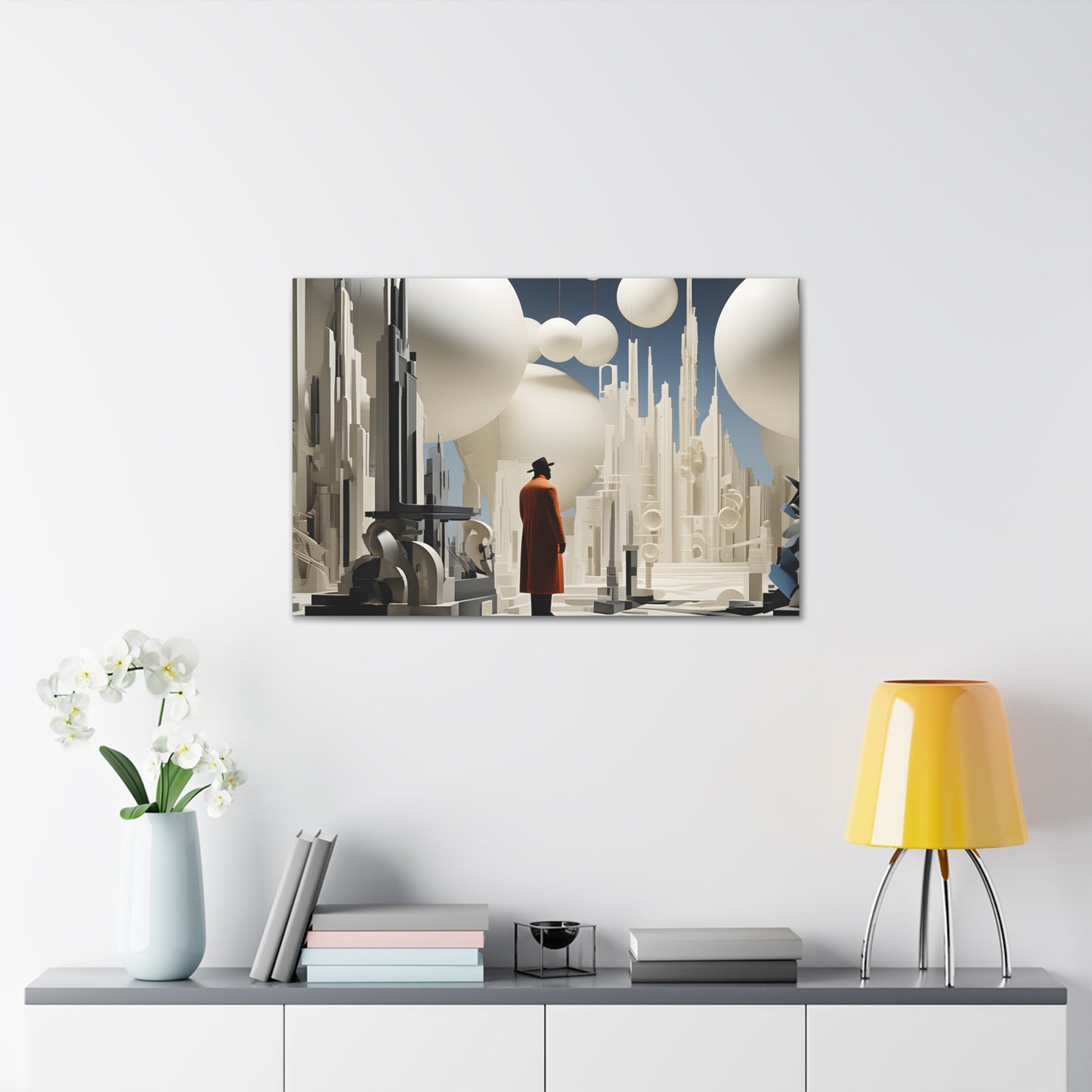 Cityscape Reverie: Vibrant Wall Décor