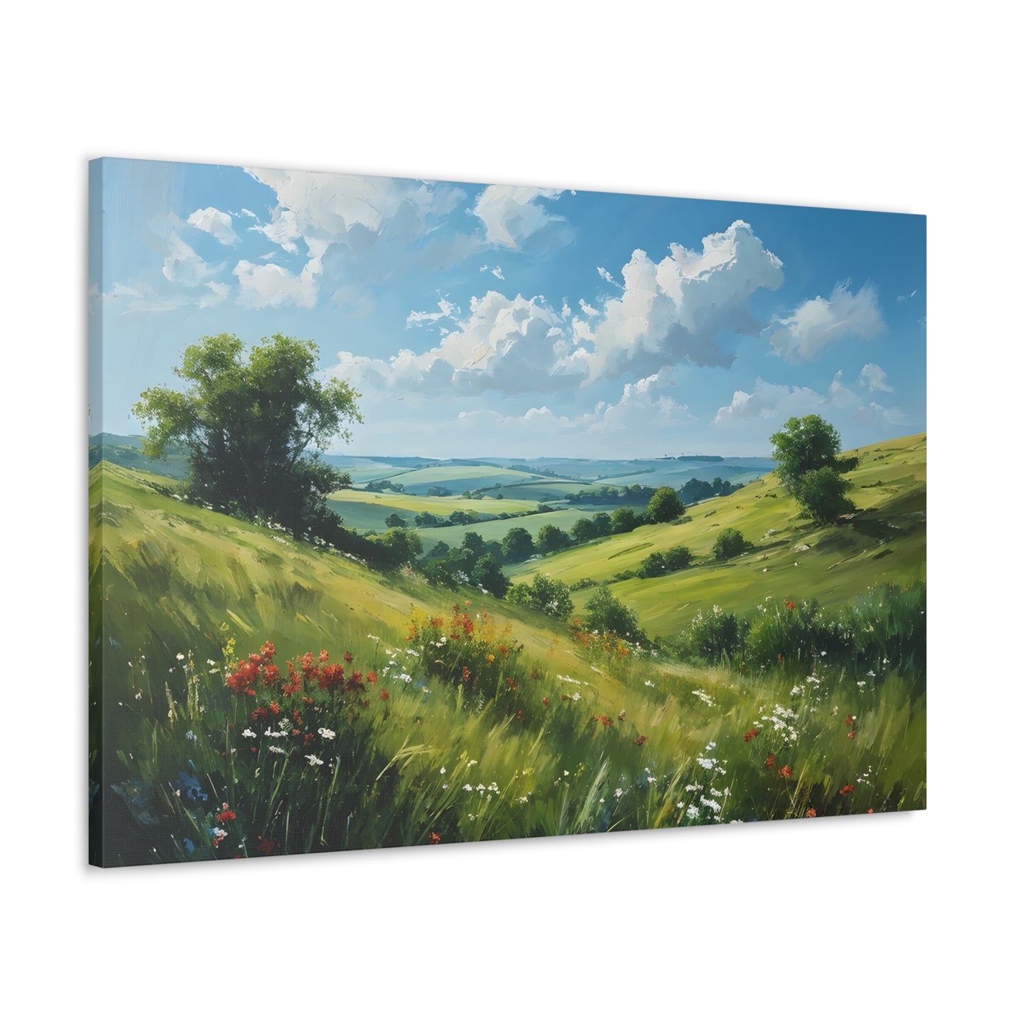 Whispering Field: Classic Oil Painting Wall Décor