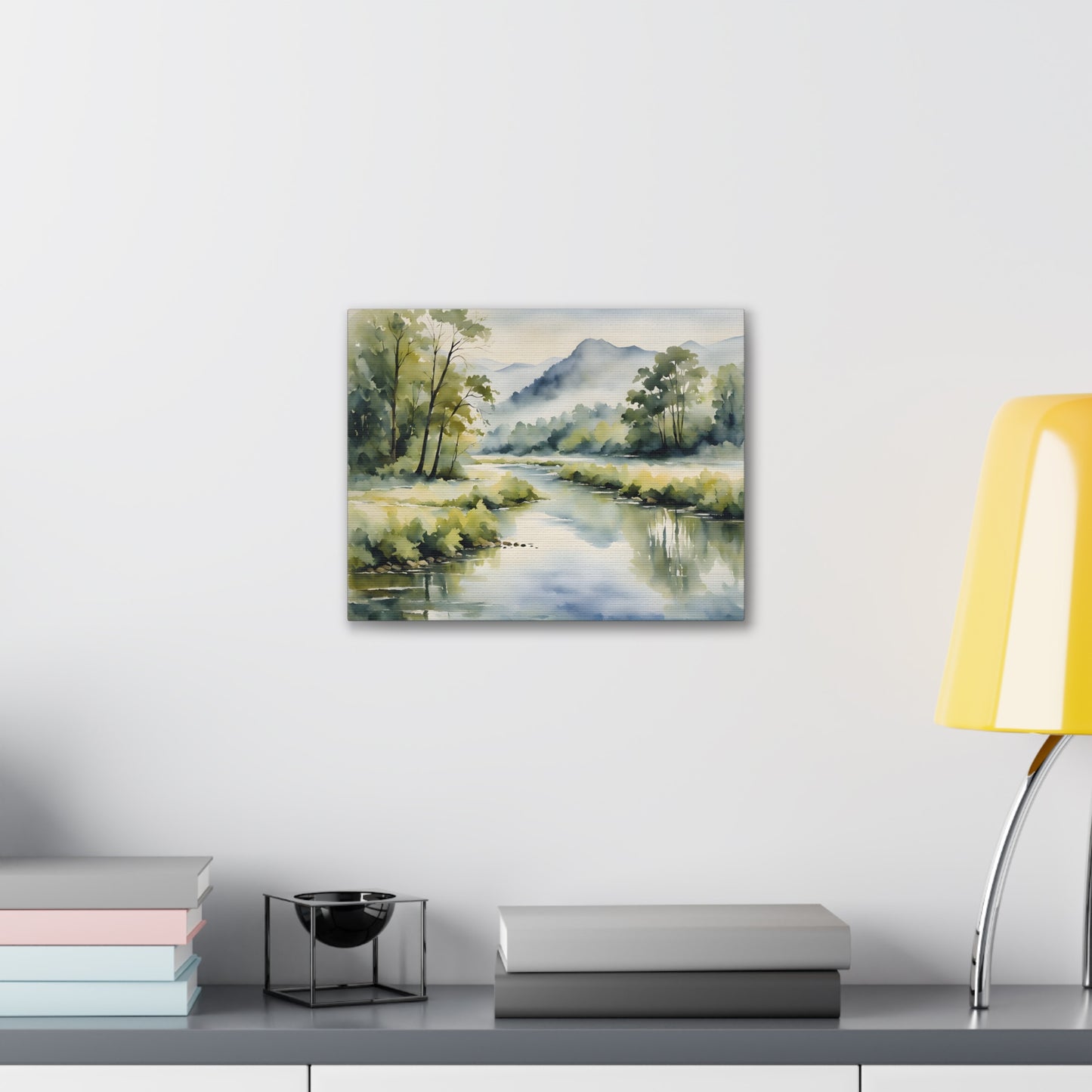 Misty Mountain: Watercolor Wall Décor