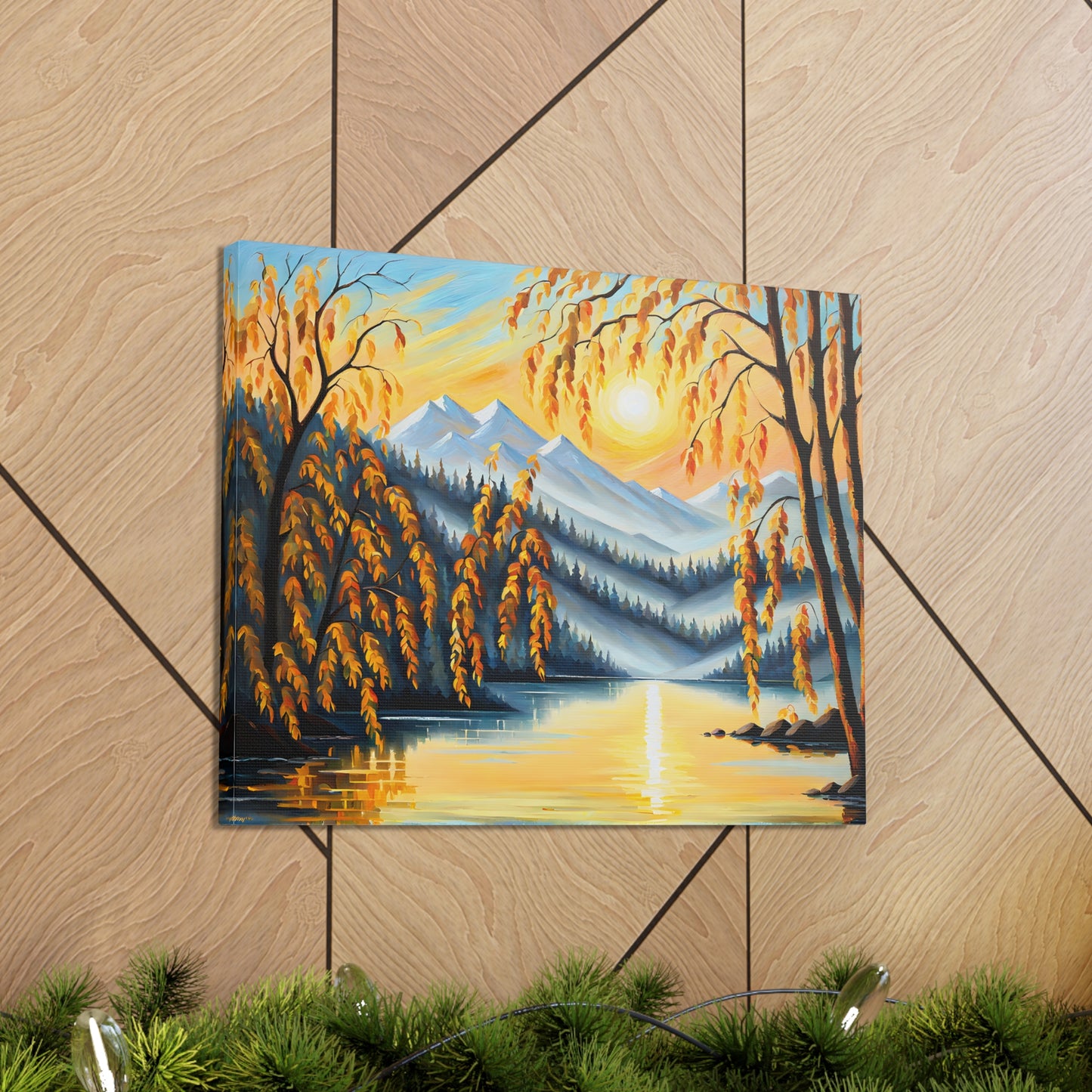 Valley Glow: Classic Oil Painting Wall Décor