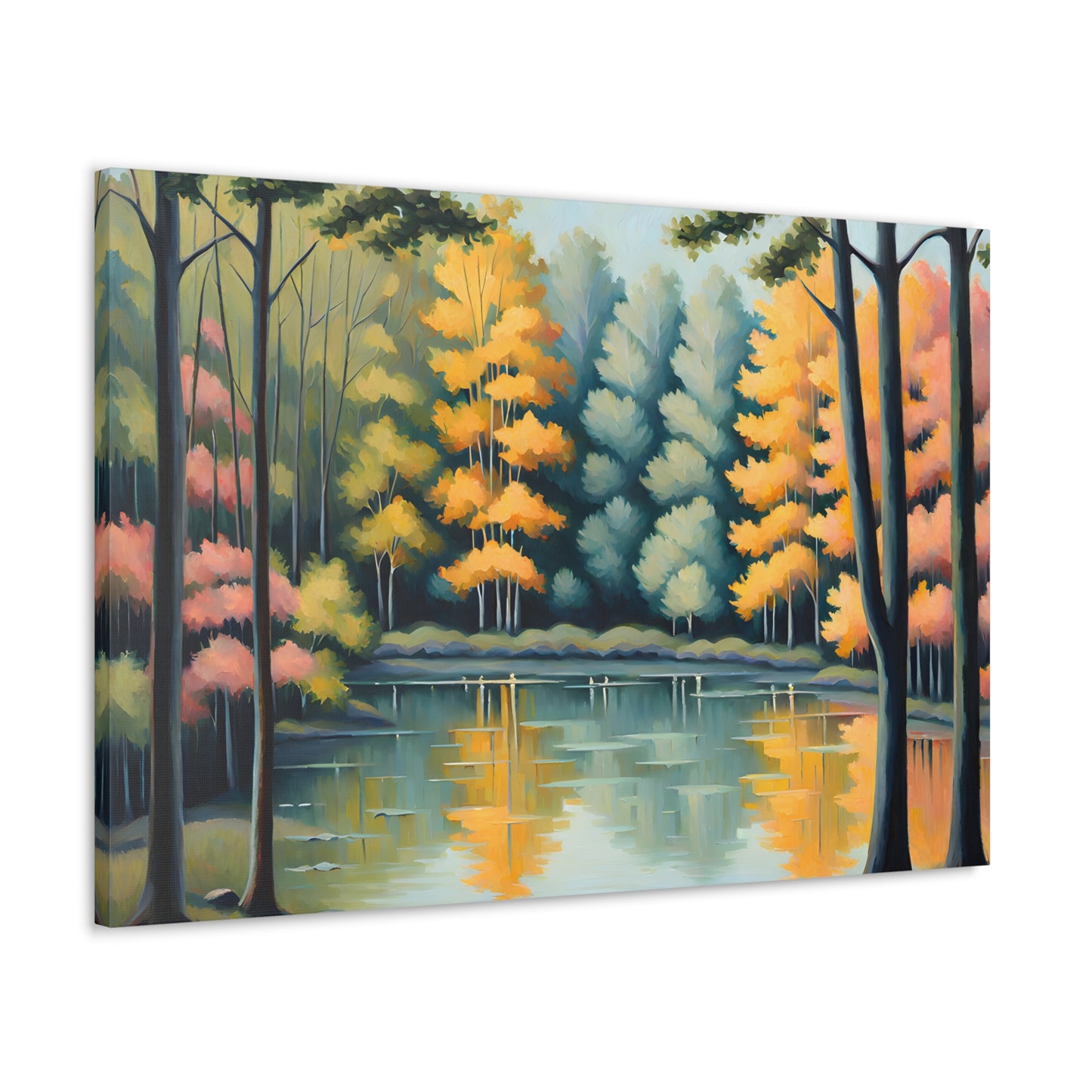 Serene Woodland: Classic Oil Painting Wall Décor