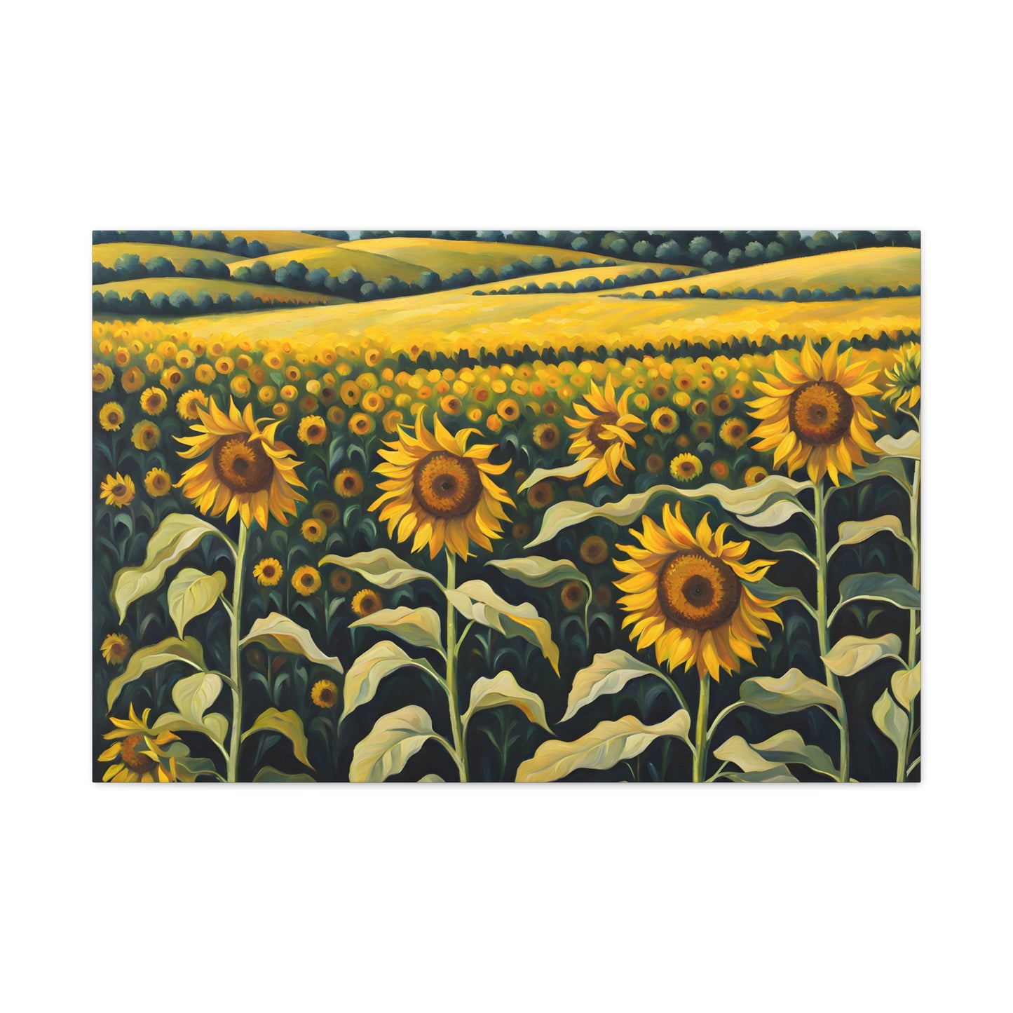 Basking Sunflowers: Classic Oil Painting Wall Décor