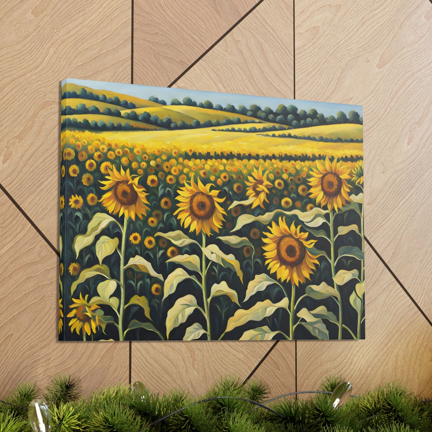 Basking Sunflowers: Classic Oil Painting Wall Décor