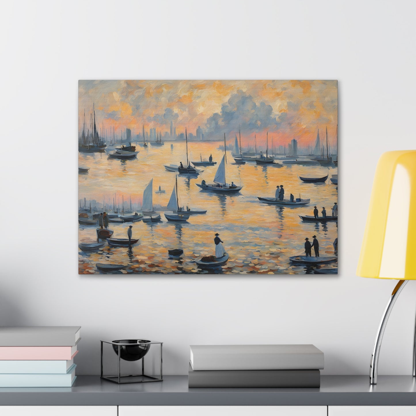 Sunset Shores: Classic Oil Painting Wall Décor