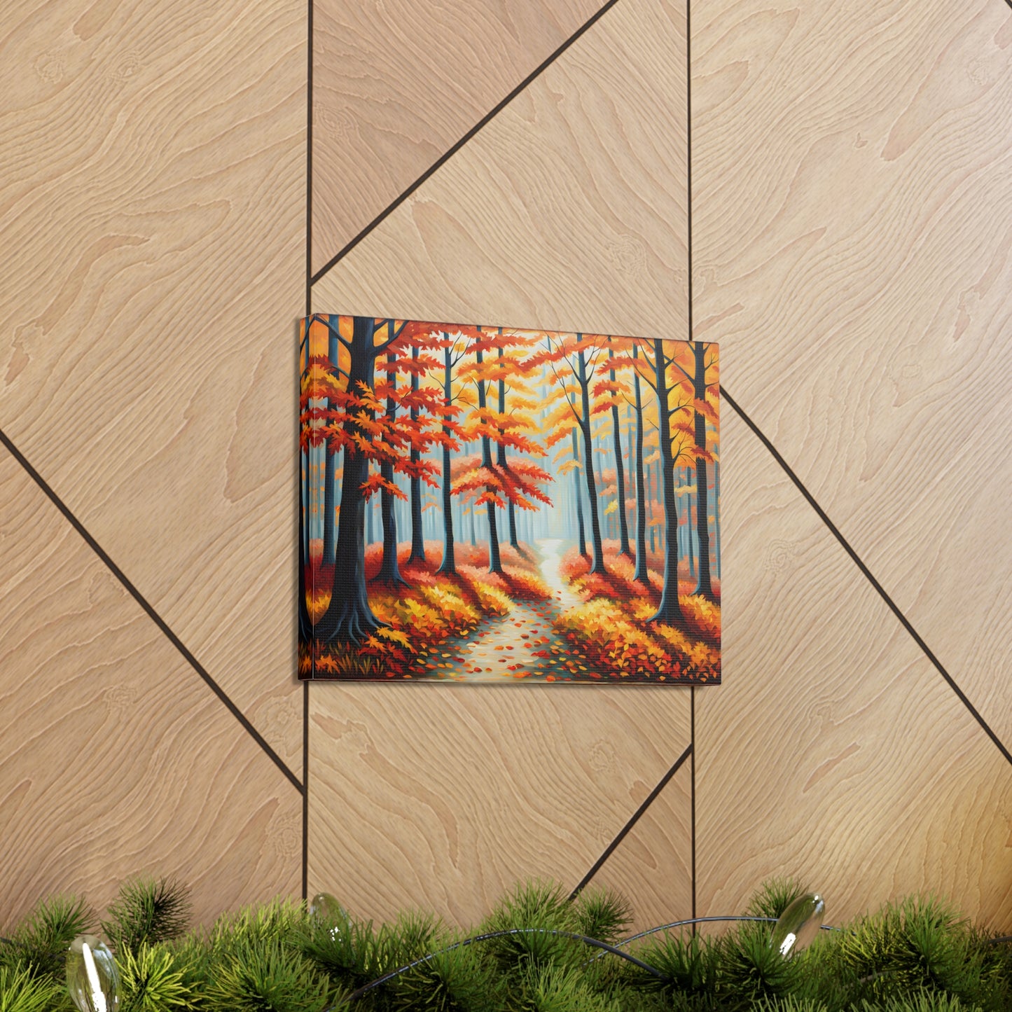 Autumn Drift: Classic Oil Painting Wall Décor