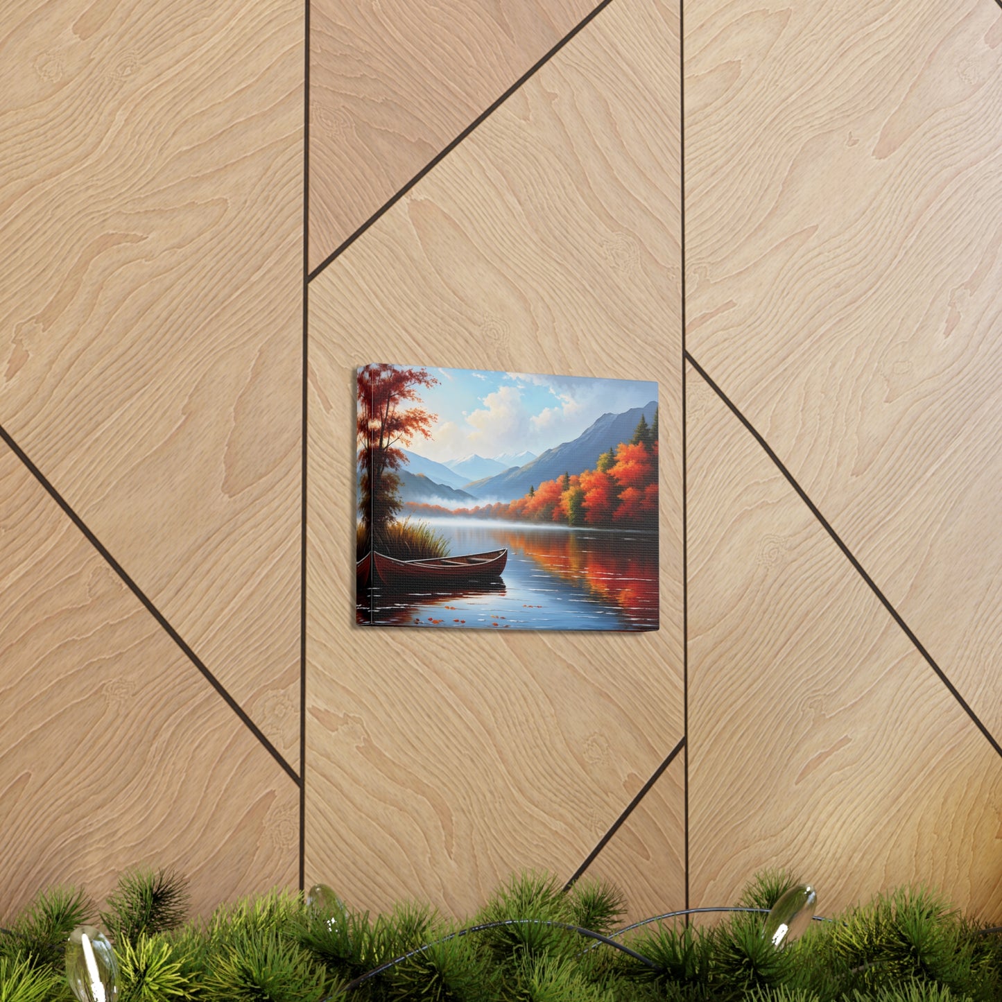 Harbor Reflections: Classic Oil Painting Wall Décor