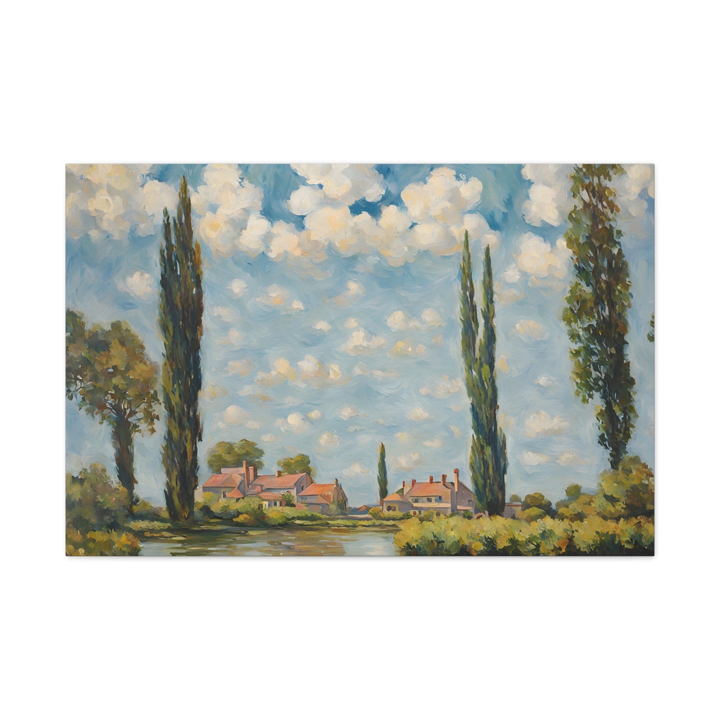 Classic Village View: Classic Oil Painting Wall Décor