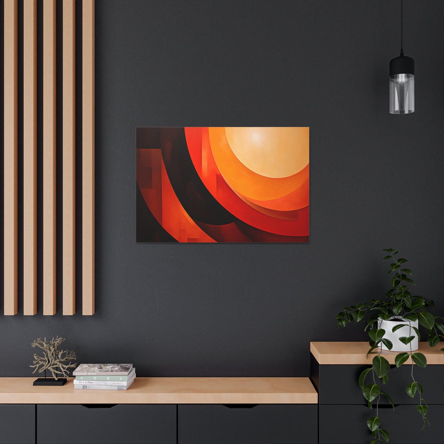 Amber Aura: Abstract Wall Décor