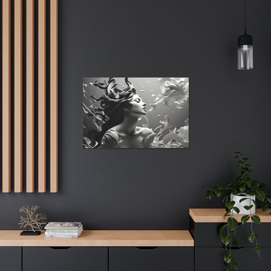 Flowing Grace: Black and White Wall Décor