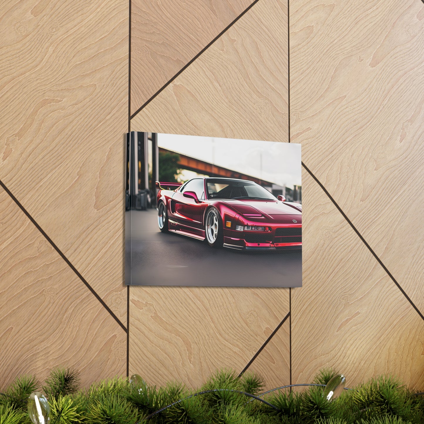 Sleek Scarlet: Famous Auto Wall Décor