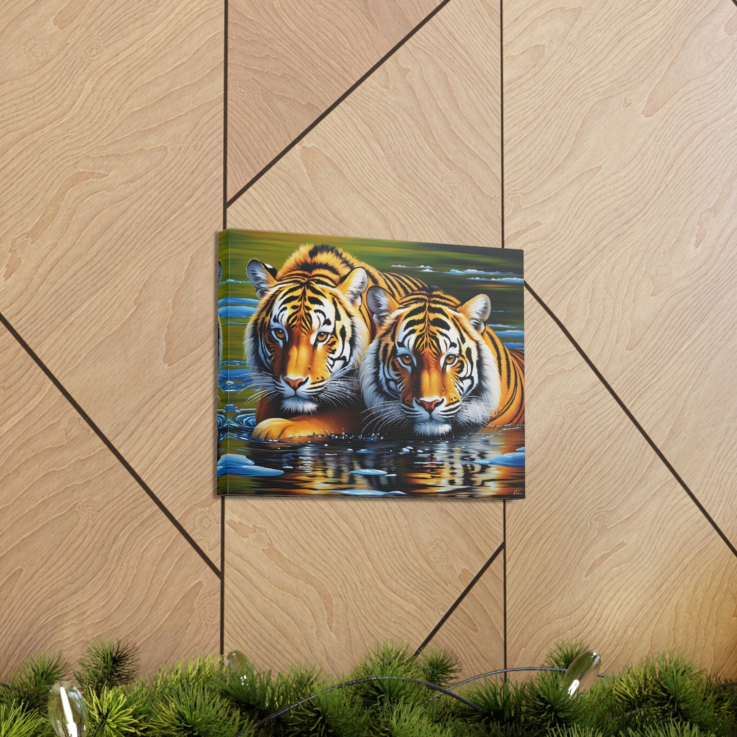 Golden Stripes: Animal Wall Décor