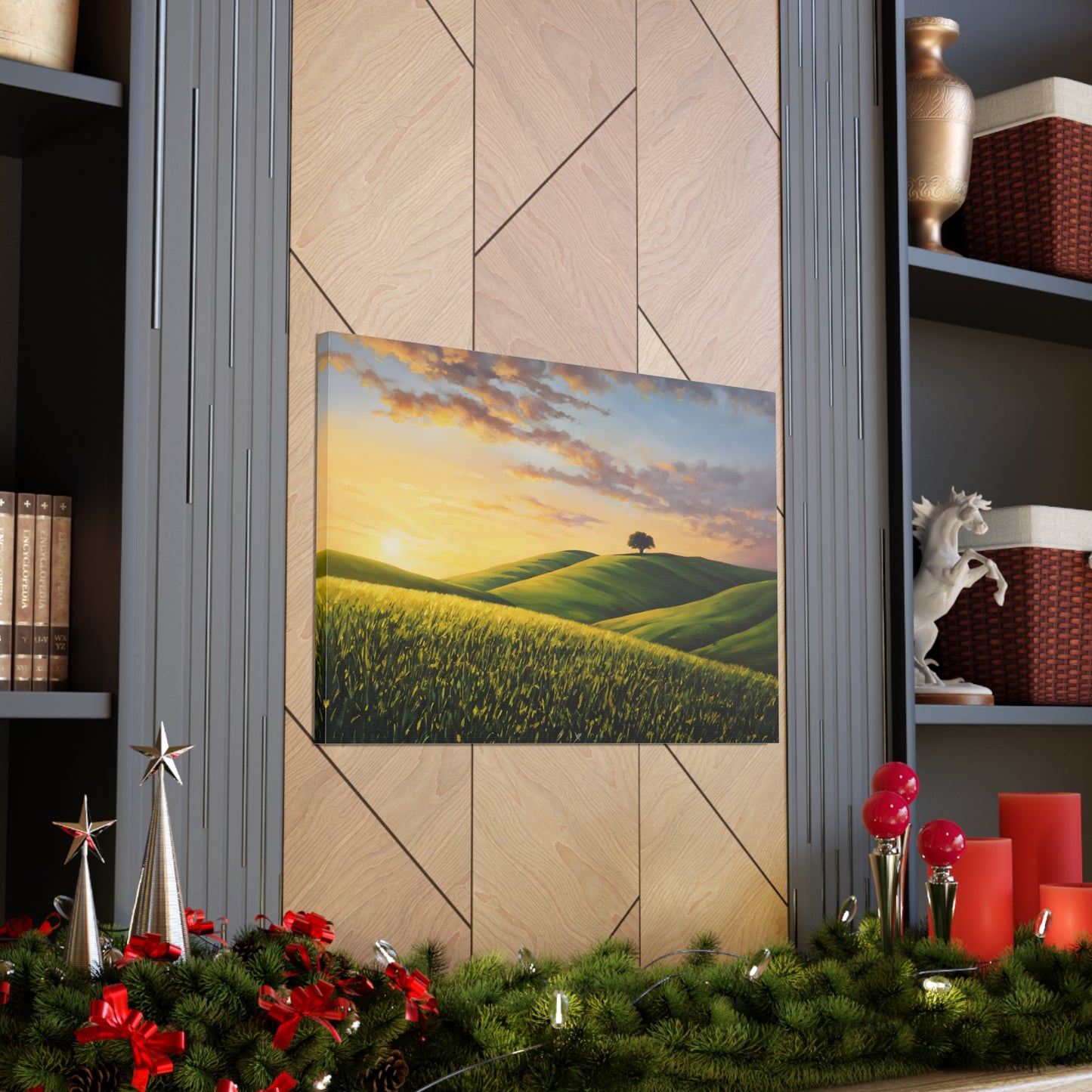 Misty Fields: Classic Oil Painting Wall Décor