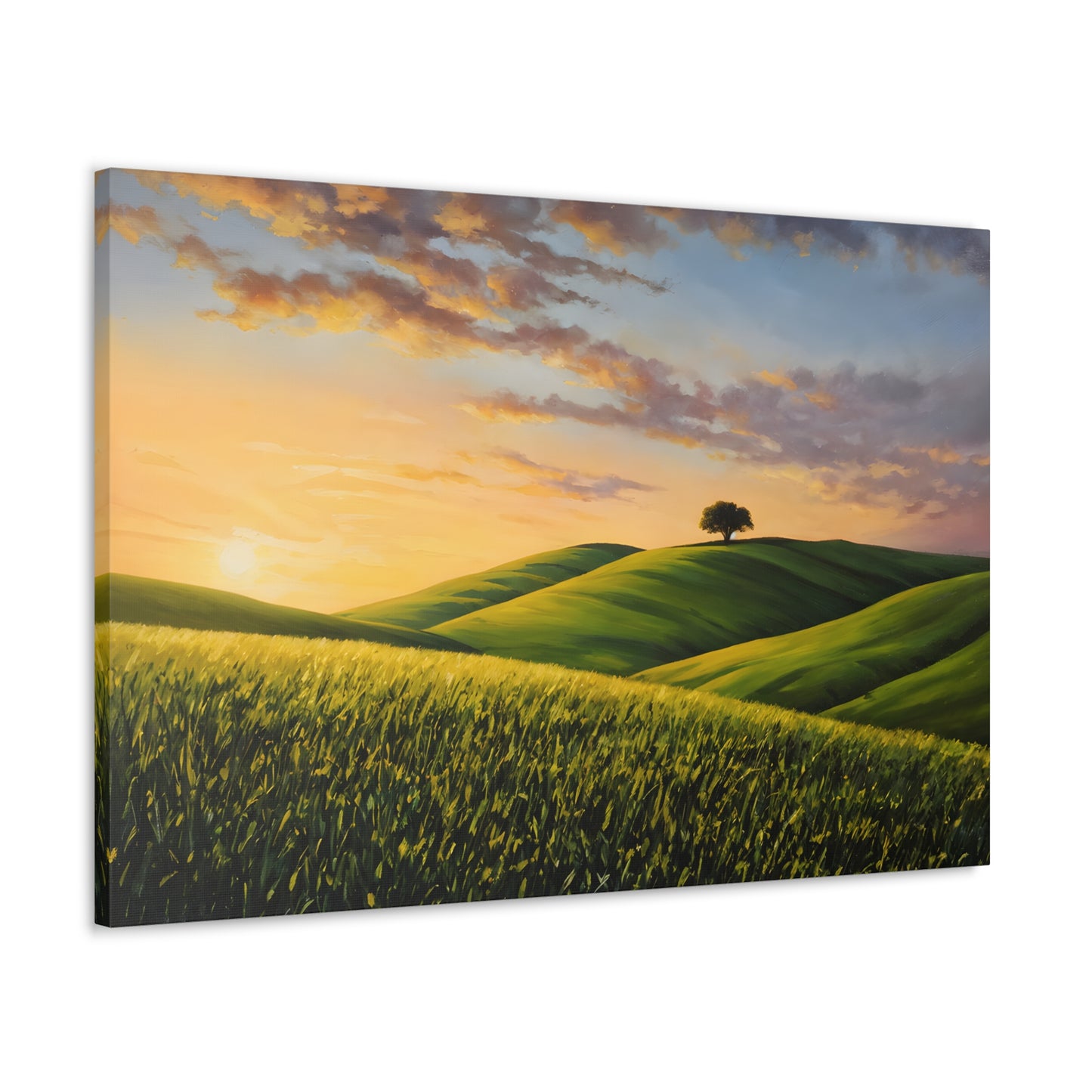 Misty Fields: Classic Oil Painting Wall Décor