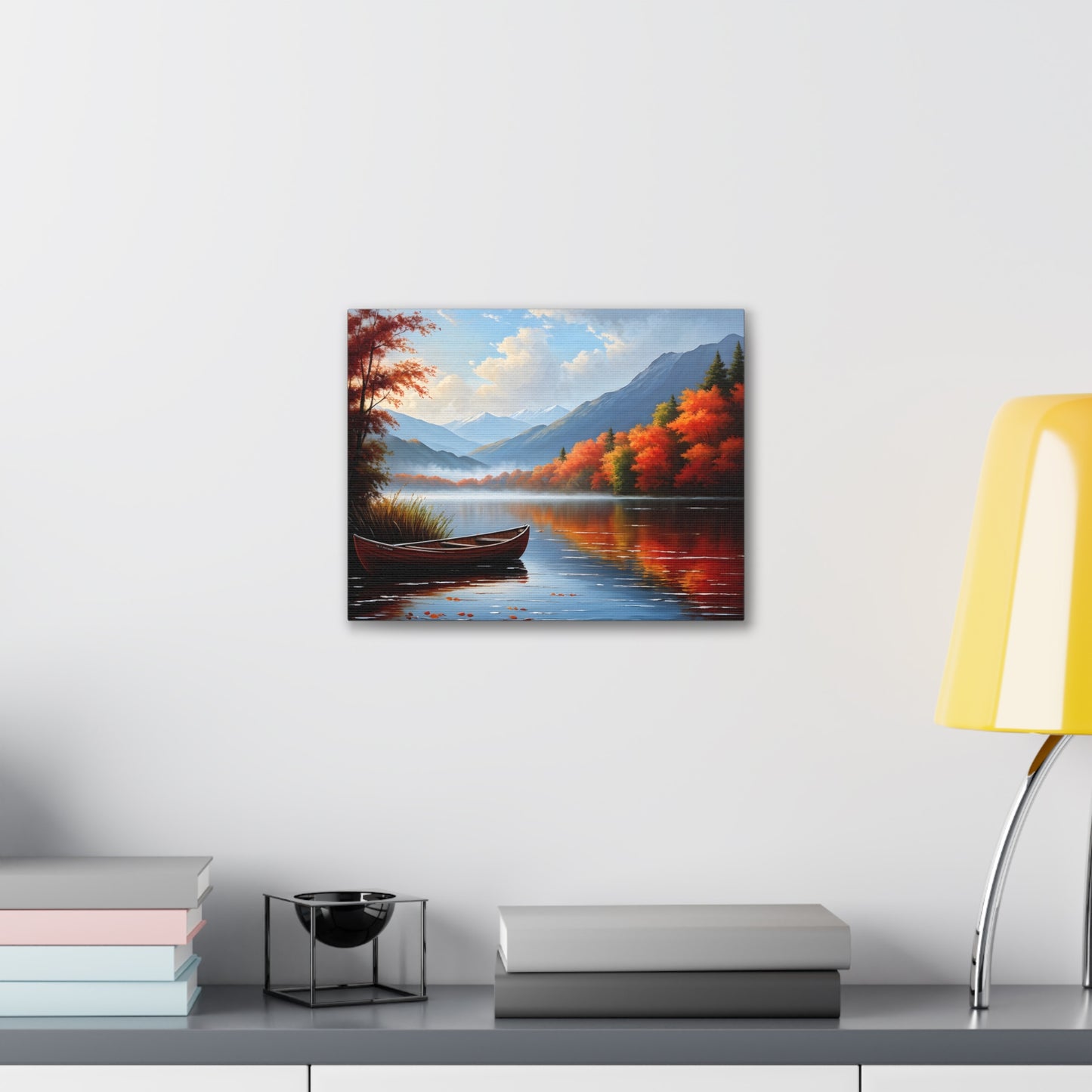 Harbor Reflections: Classic Oil Painting Wall Décor