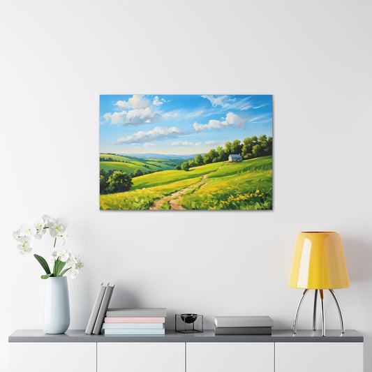 Quiet Landscape: Classic Oil Painting Wall Décor