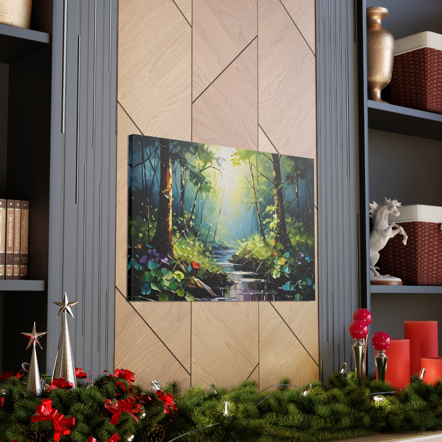 Verdant Glade: Classic Oil Painting Wall Décor