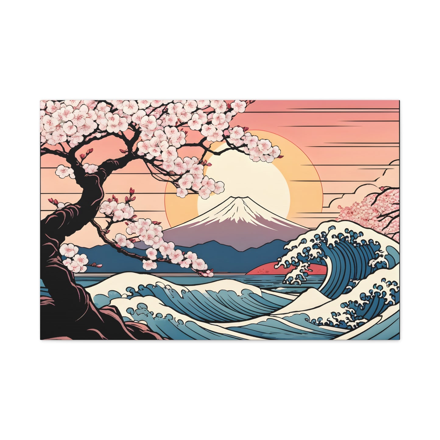 Cherry Blossom Symphony: Ukiyo-e Wall Décor