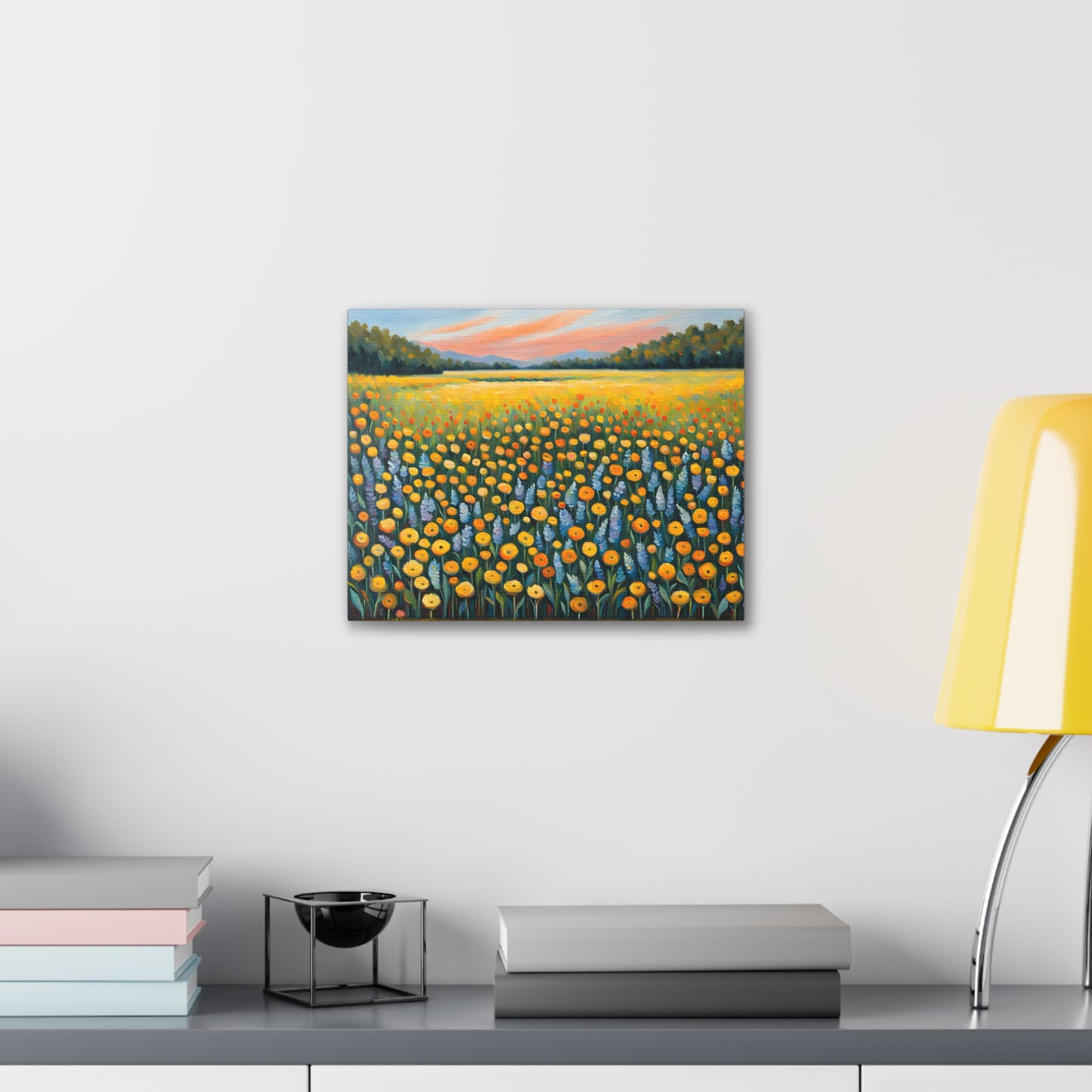 Peaceful Meadow: Classic Oil Painting Wall Décor