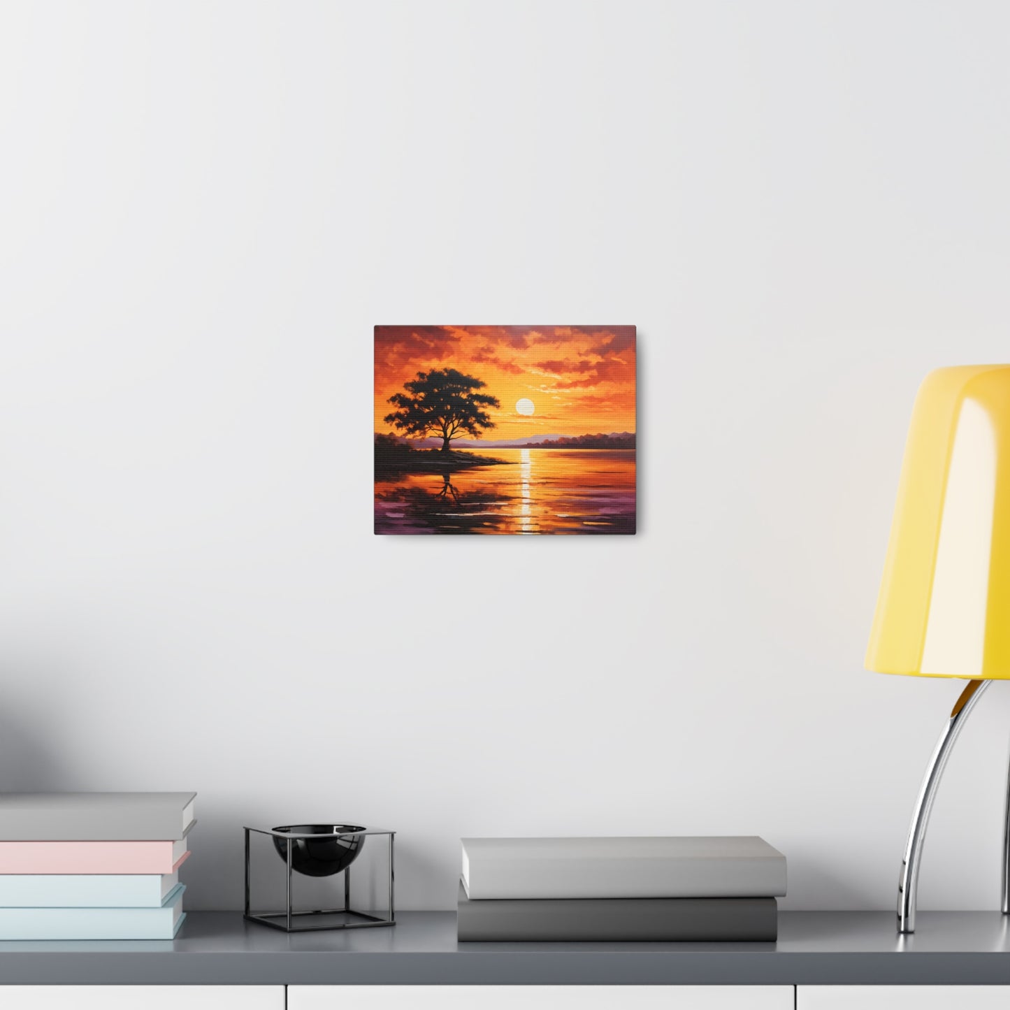 Sunset Cascade: Classic Oil Painting Wall Décor