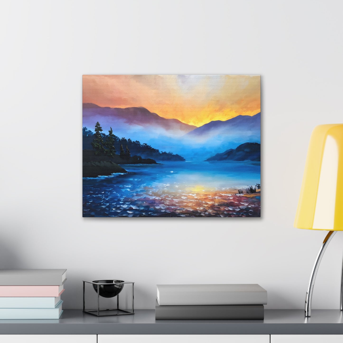 Tranquil Cascade: Classic Oil Painting Wall Décor