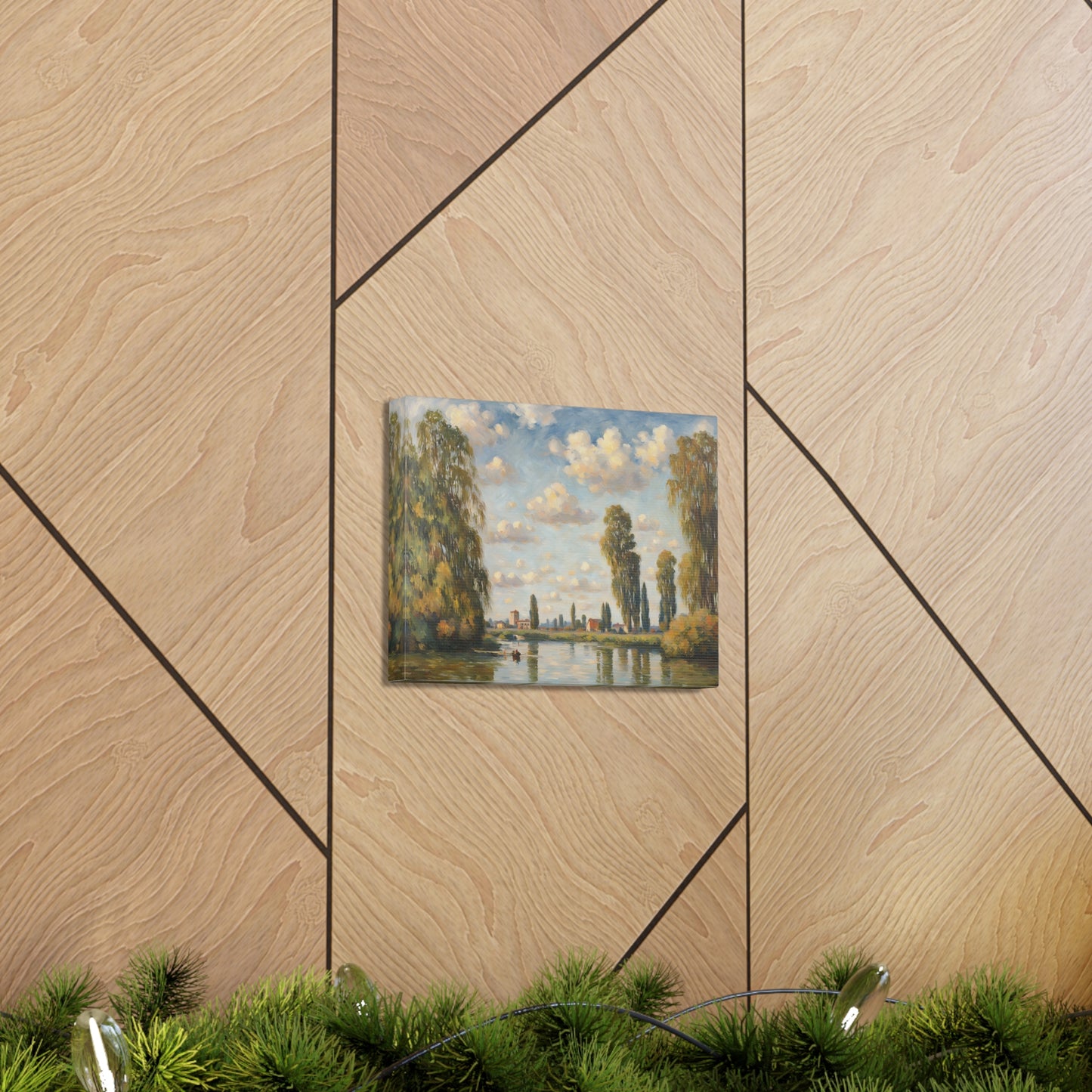 Riverbank Reverie: Classic Oil Painting Wall Décor