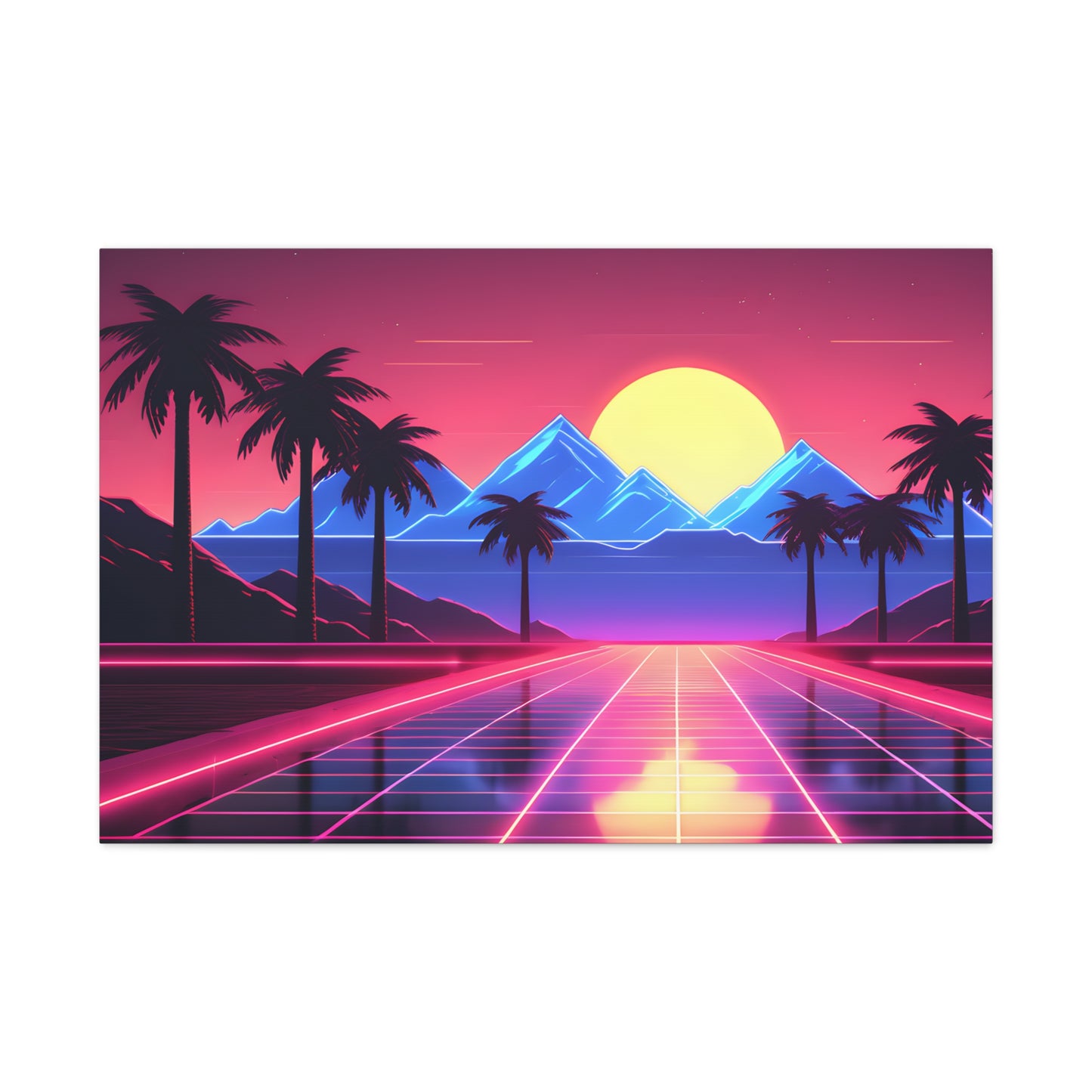 Retro Tropic Hues: Outrun Wall Décor