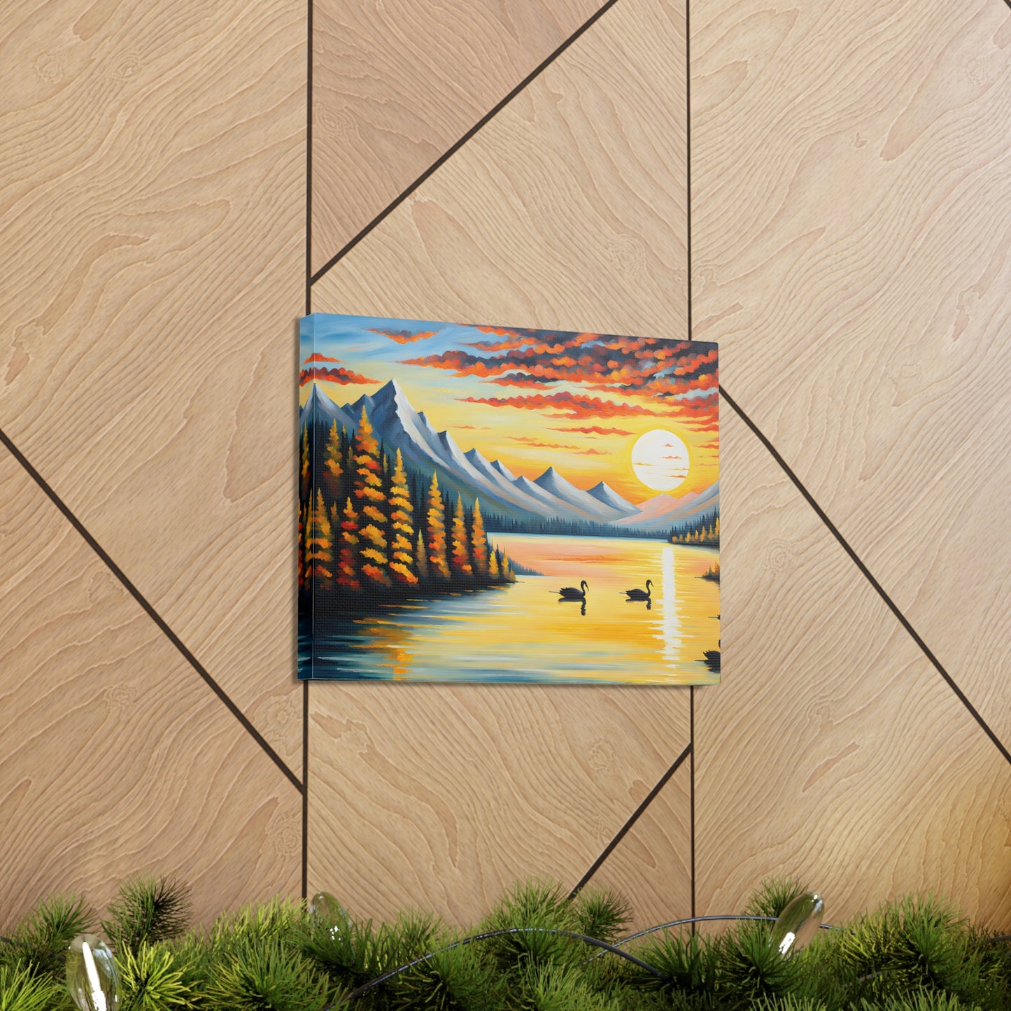 Mountain Vista: Classic Oil Painting Wall Décor