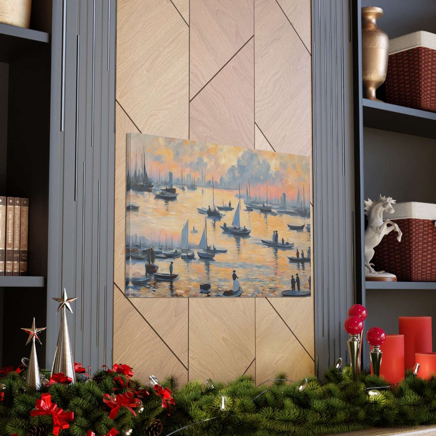 Sunset Shores: Classic Oil Painting Wall Décor