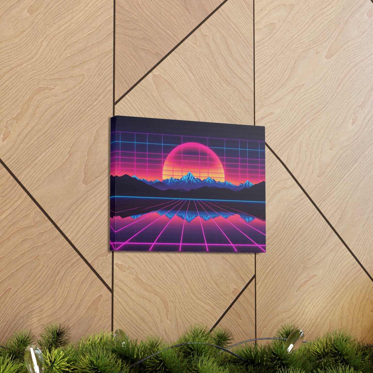 Nostalgic Radiance: Outrun Wall Décor