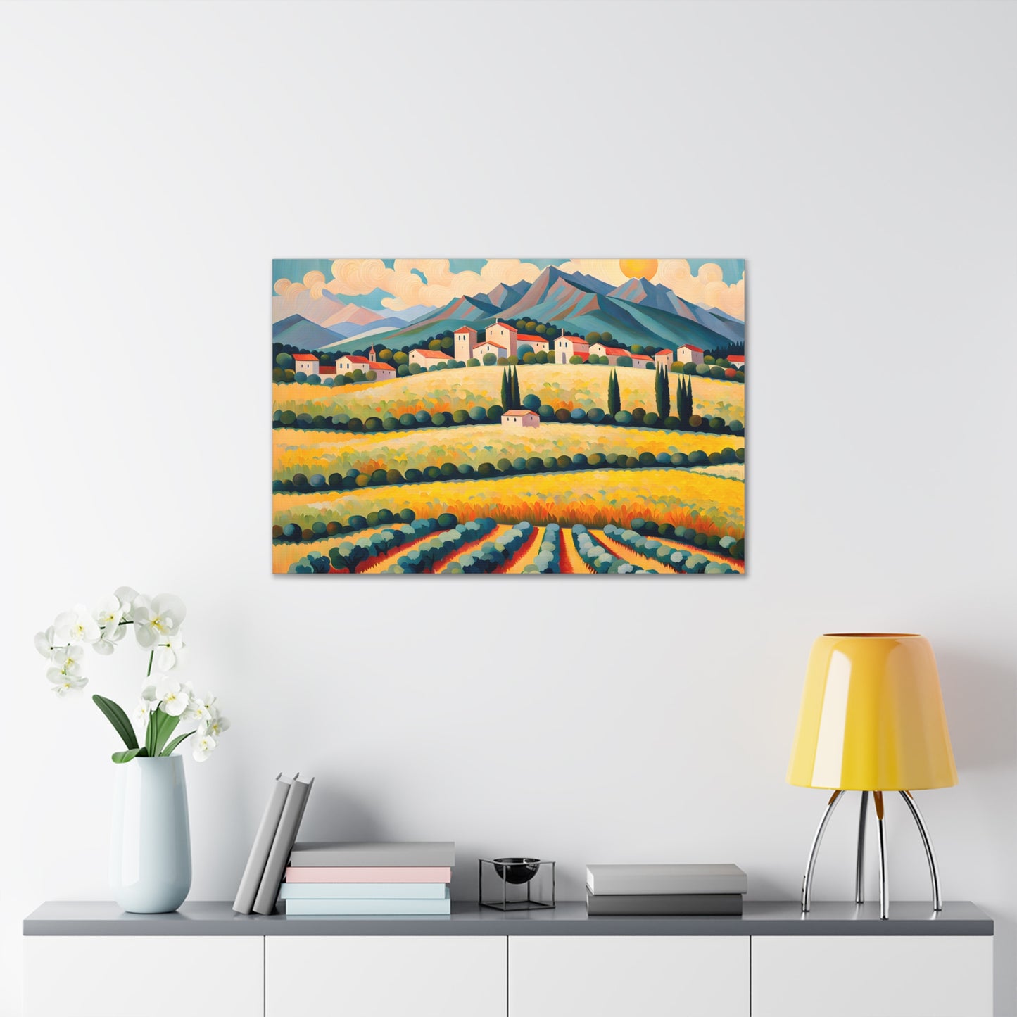 Valley Glow: Classic Oil Painting Wall Décor