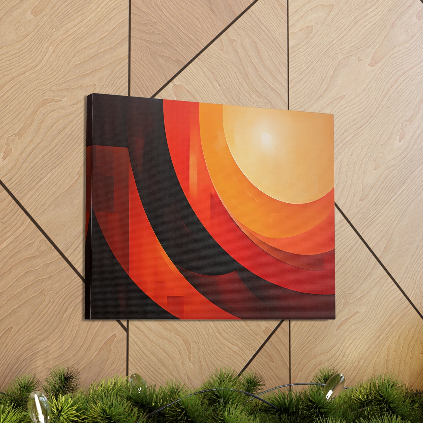 Amber Aura: Abstract Wall Décor