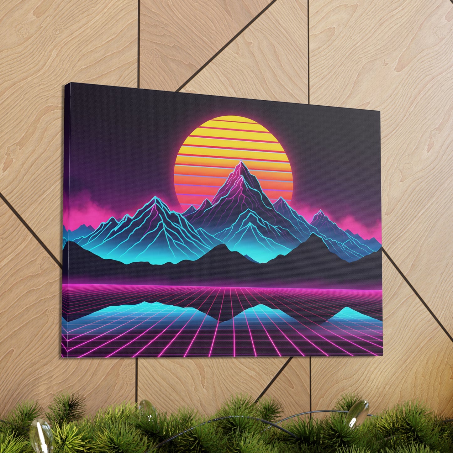 Vaporwave Horizon: Outrun Wall Décor