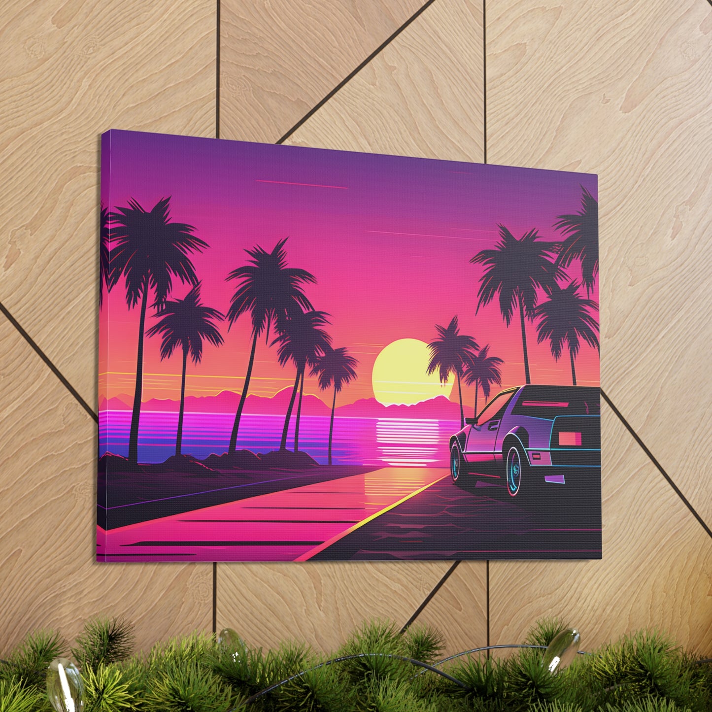 Sunset Synth: Outrun Wall Décor