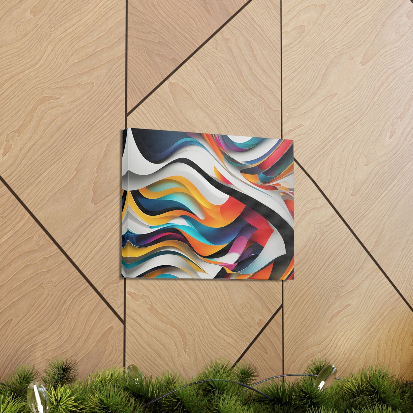 Serene Waves: Abstract Wall Décor