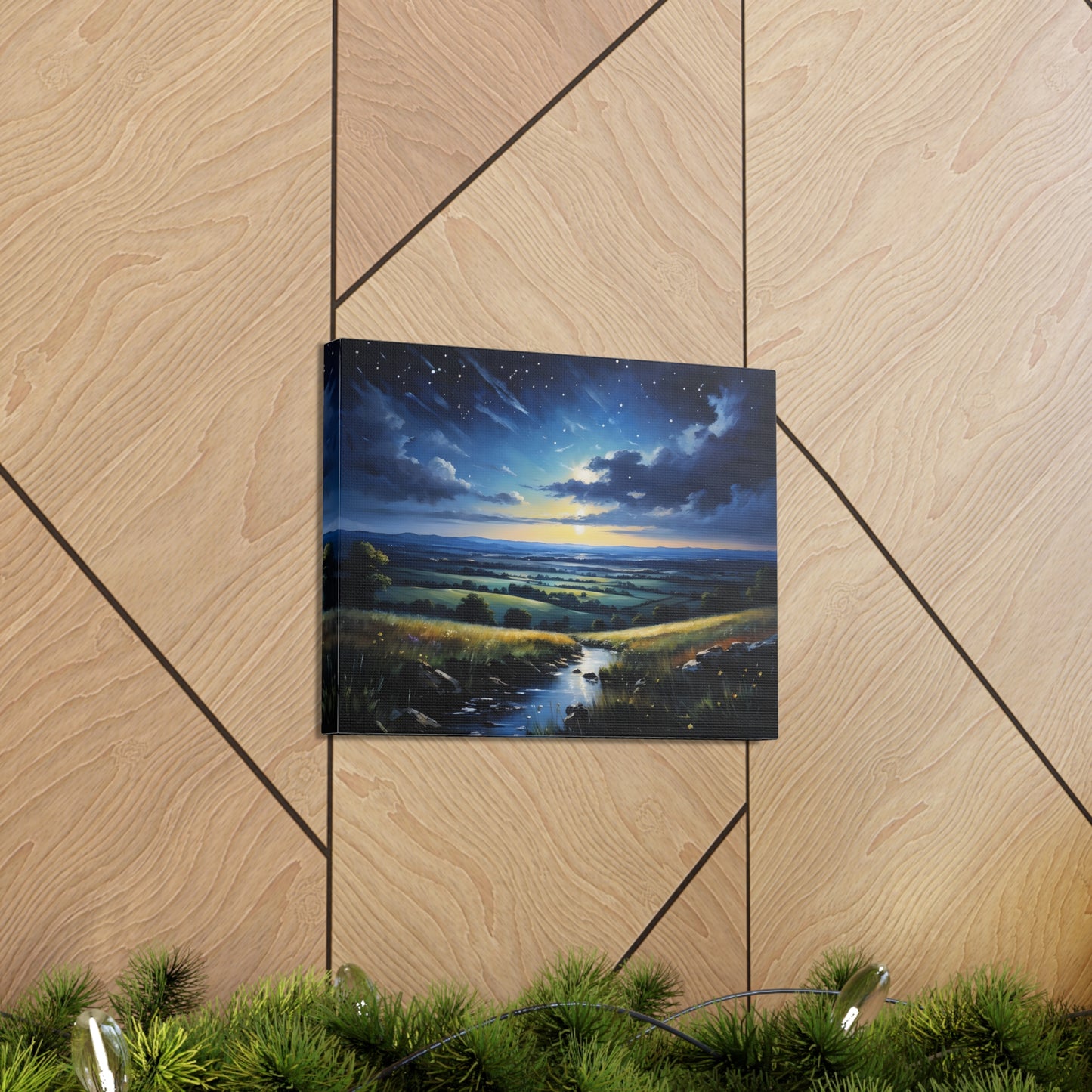 Twilight Meadows: Classic Oil Painting Wall Décor