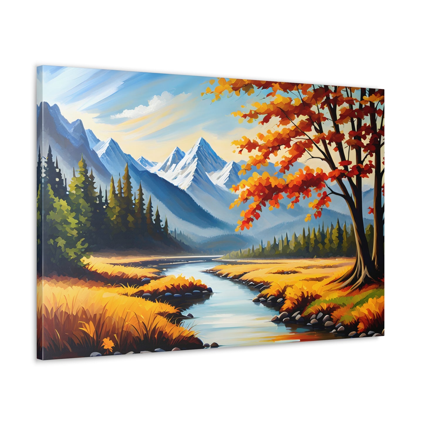 Autumn Canopy: Classic Oil Painting Wall Décor