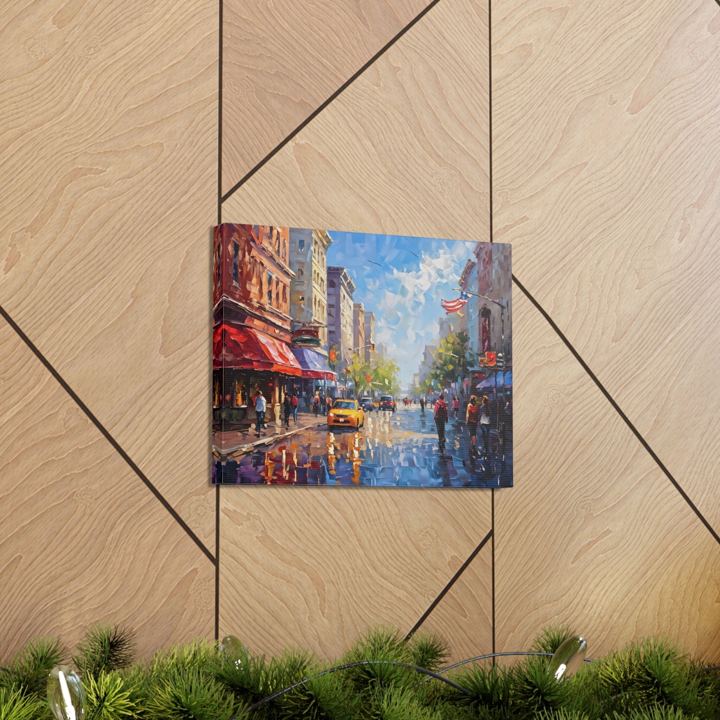 Metropolis Flow: Classic Oil Painting Wall Décor