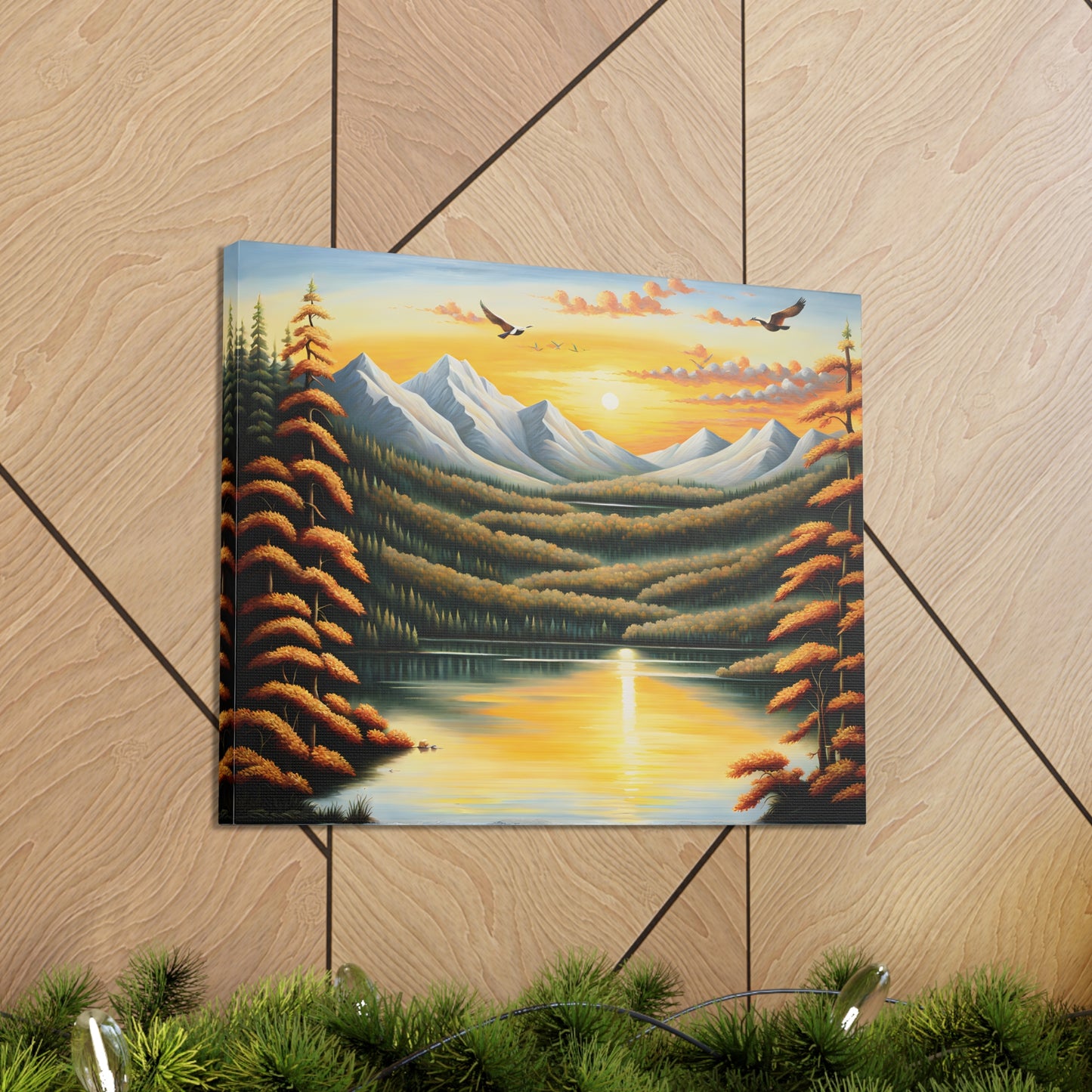 Sunburst Valley: Classic Oil Painting Wall Décor