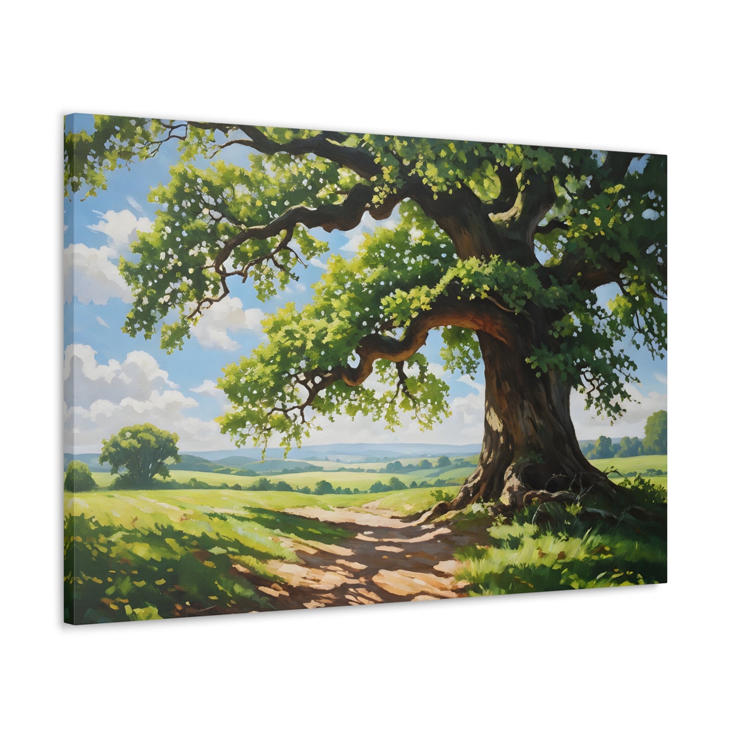 Serene Path: Classic Oil Painting Wall Décor