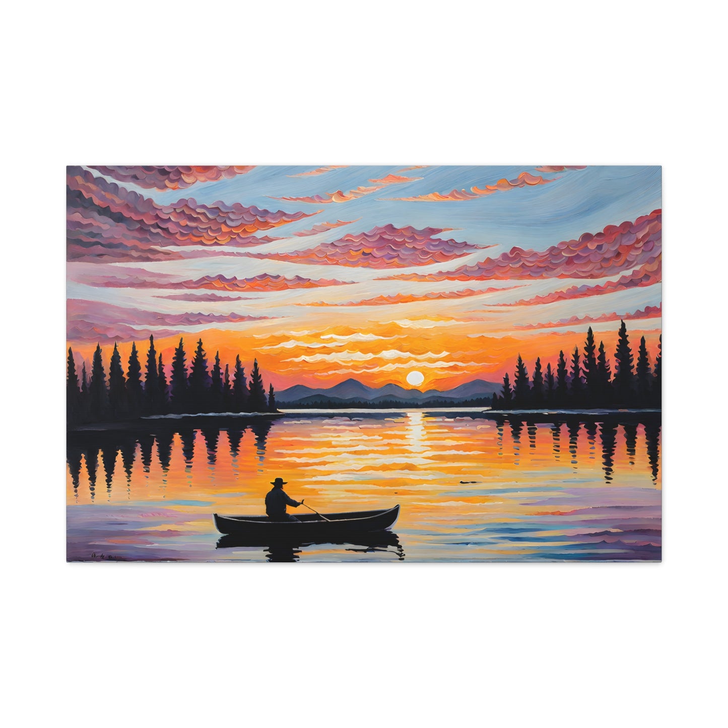 Breeze-Kissed Waters: Classic Oil Painting Wall Décor