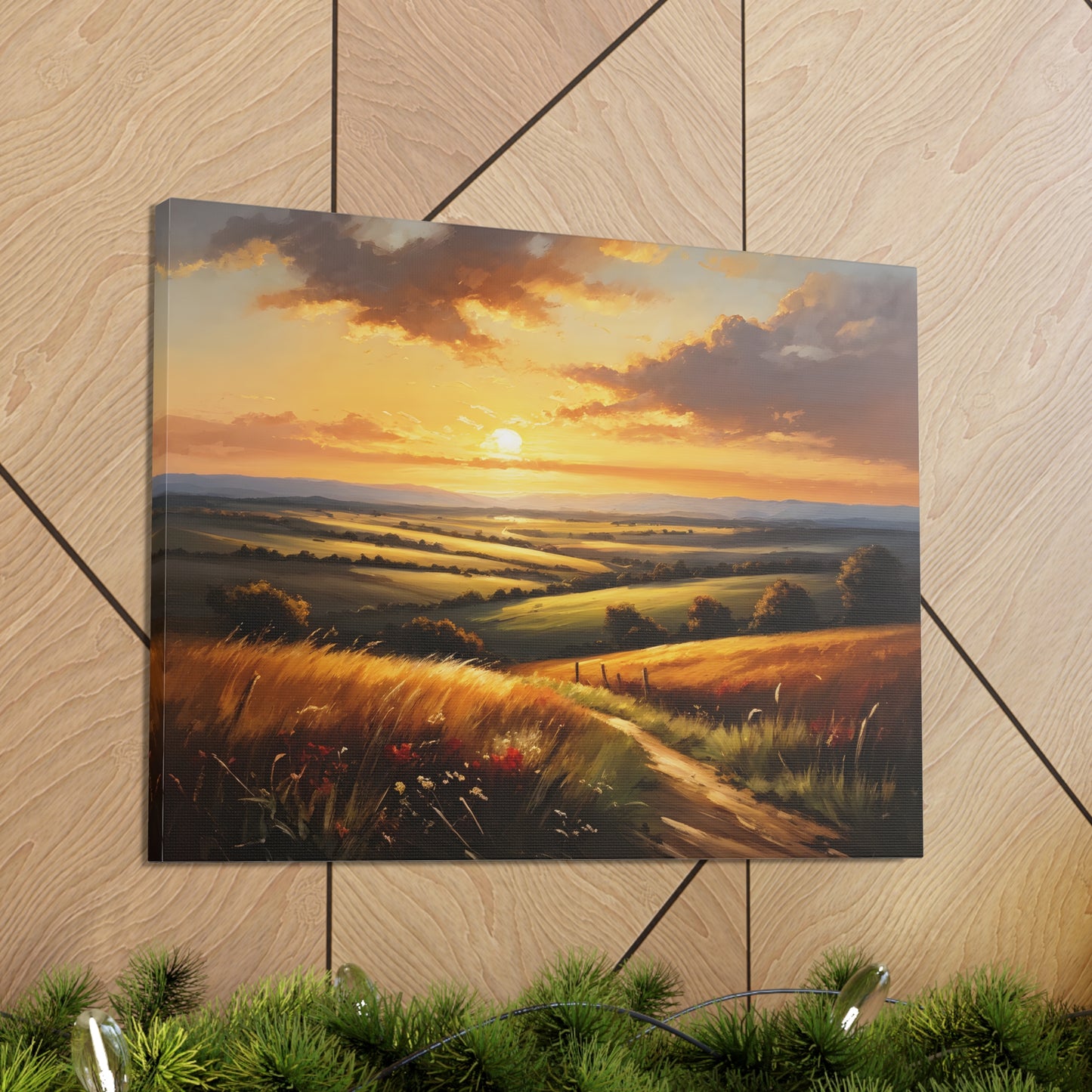 Golden Meadows: Classic Oil Painting Wall Décor