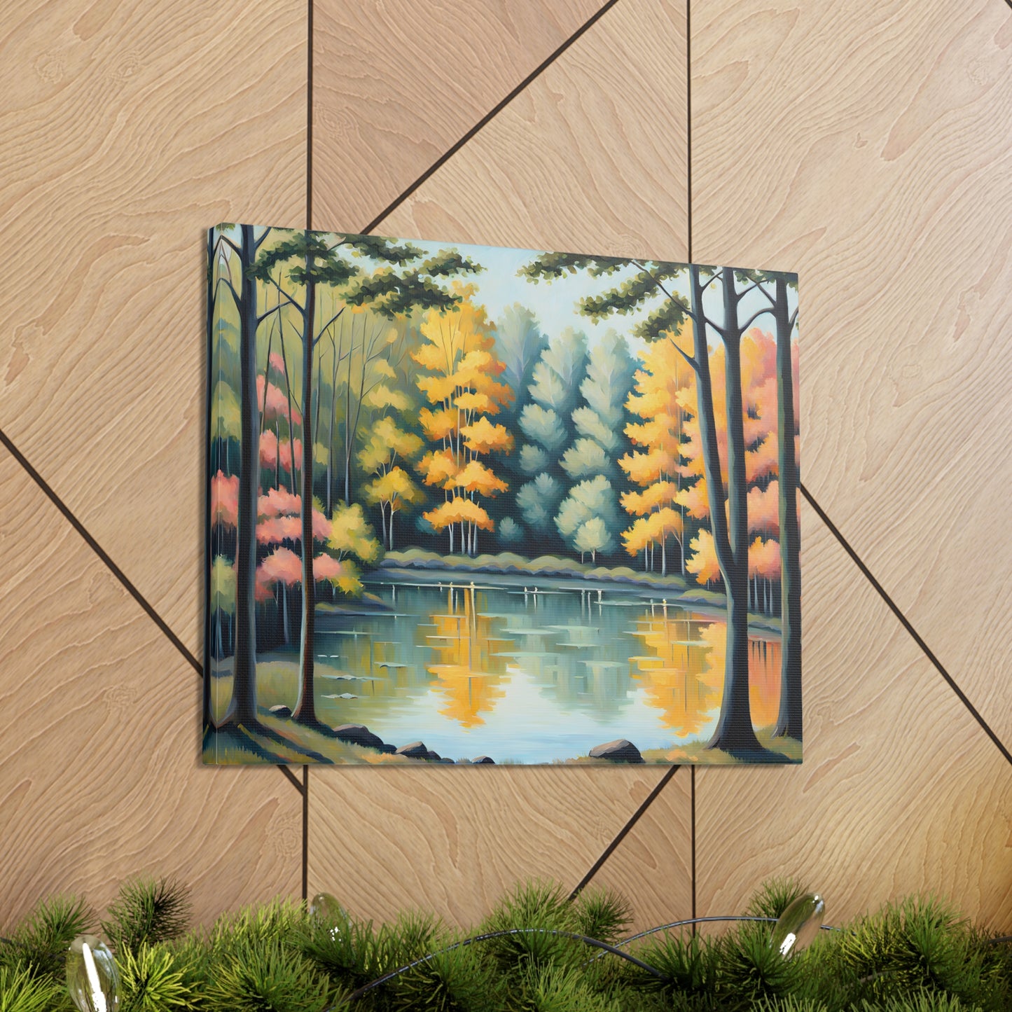 Serene Woodland: Classic Oil Painting Wall Décor