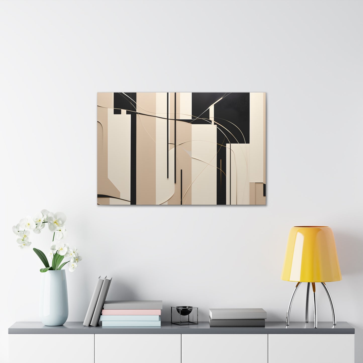 Peaceful Blend: Abstract Beige Wall Décor